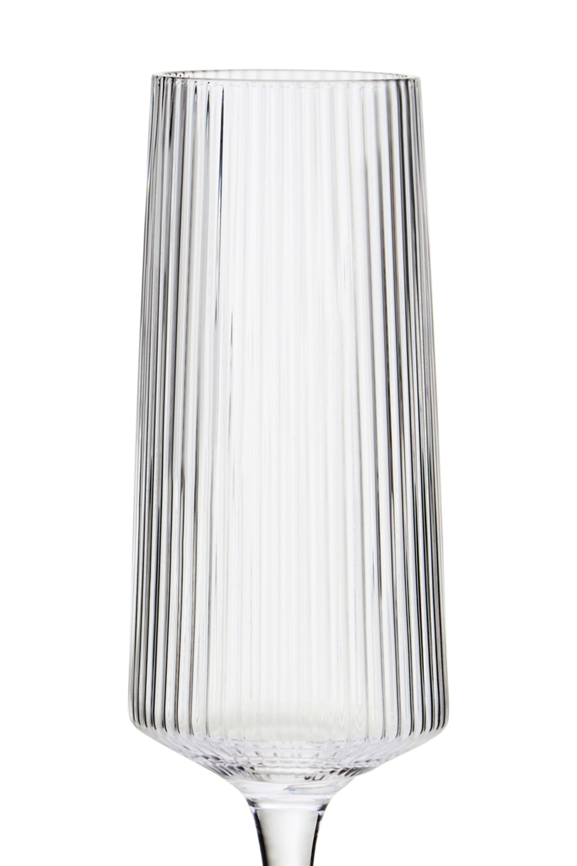 Eldon Set of Four Ribbed Champagne Glasses image 4