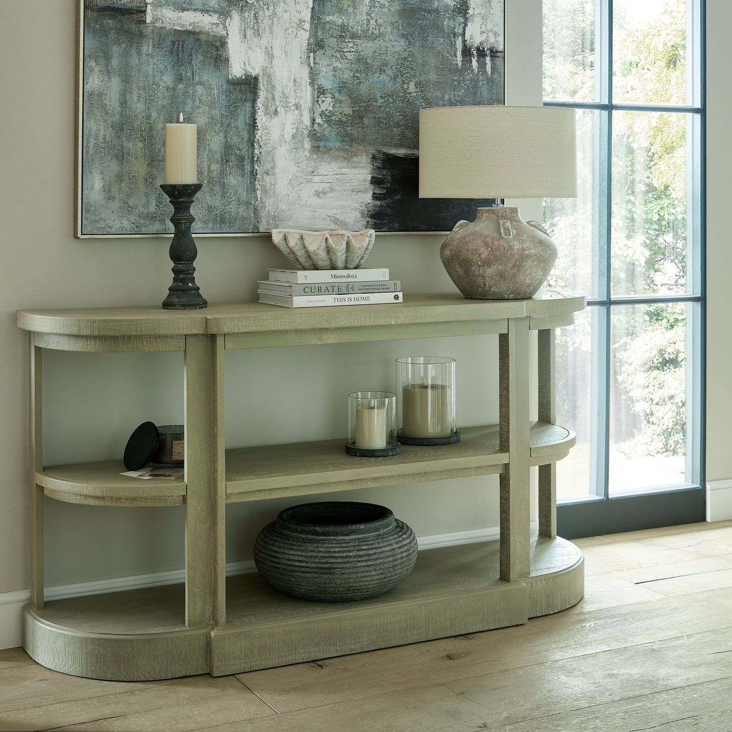 Amalfi Grey Hurricane Lantern image 2