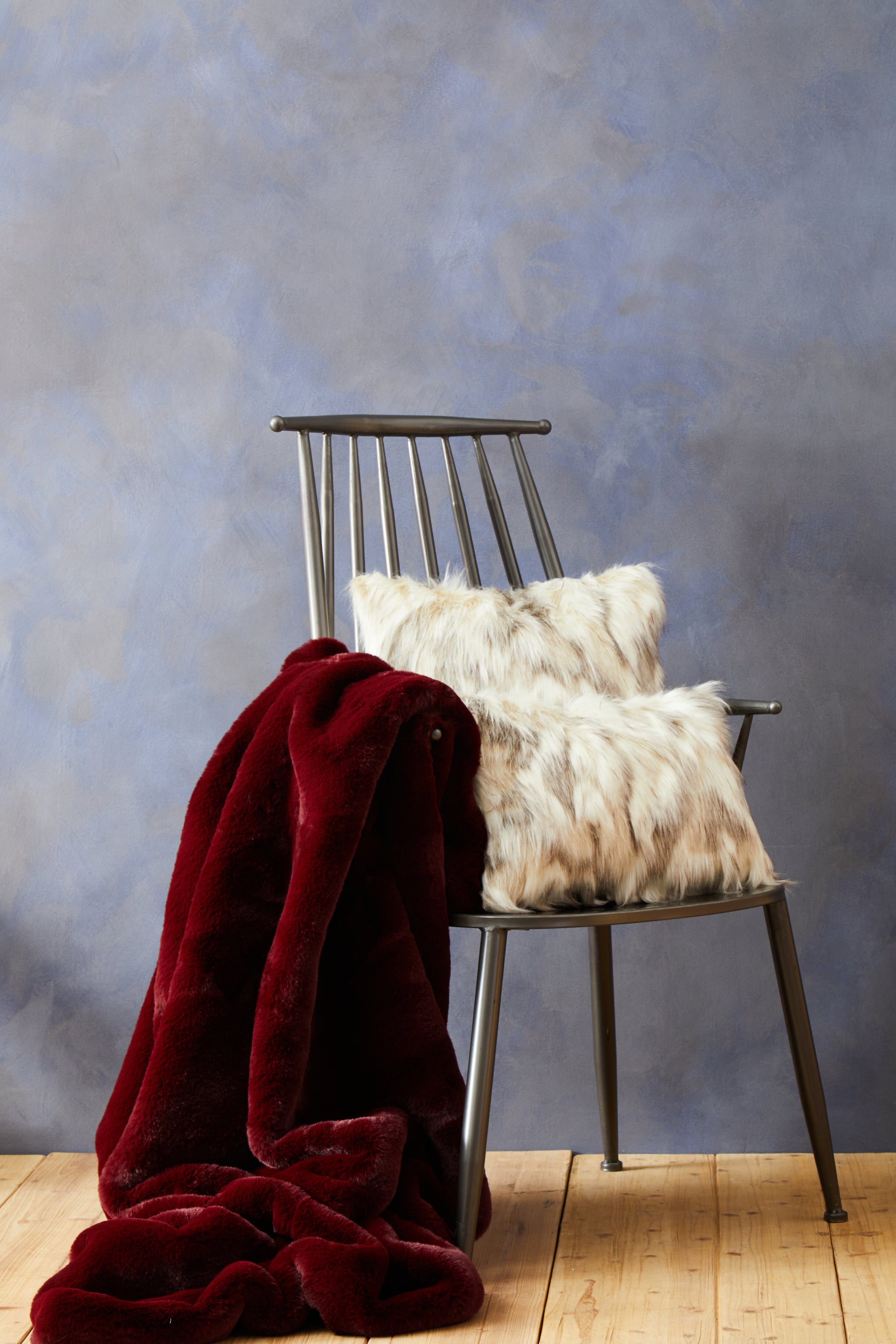 Bosie Lamina Natural Faux Fur Square Cushion image 5