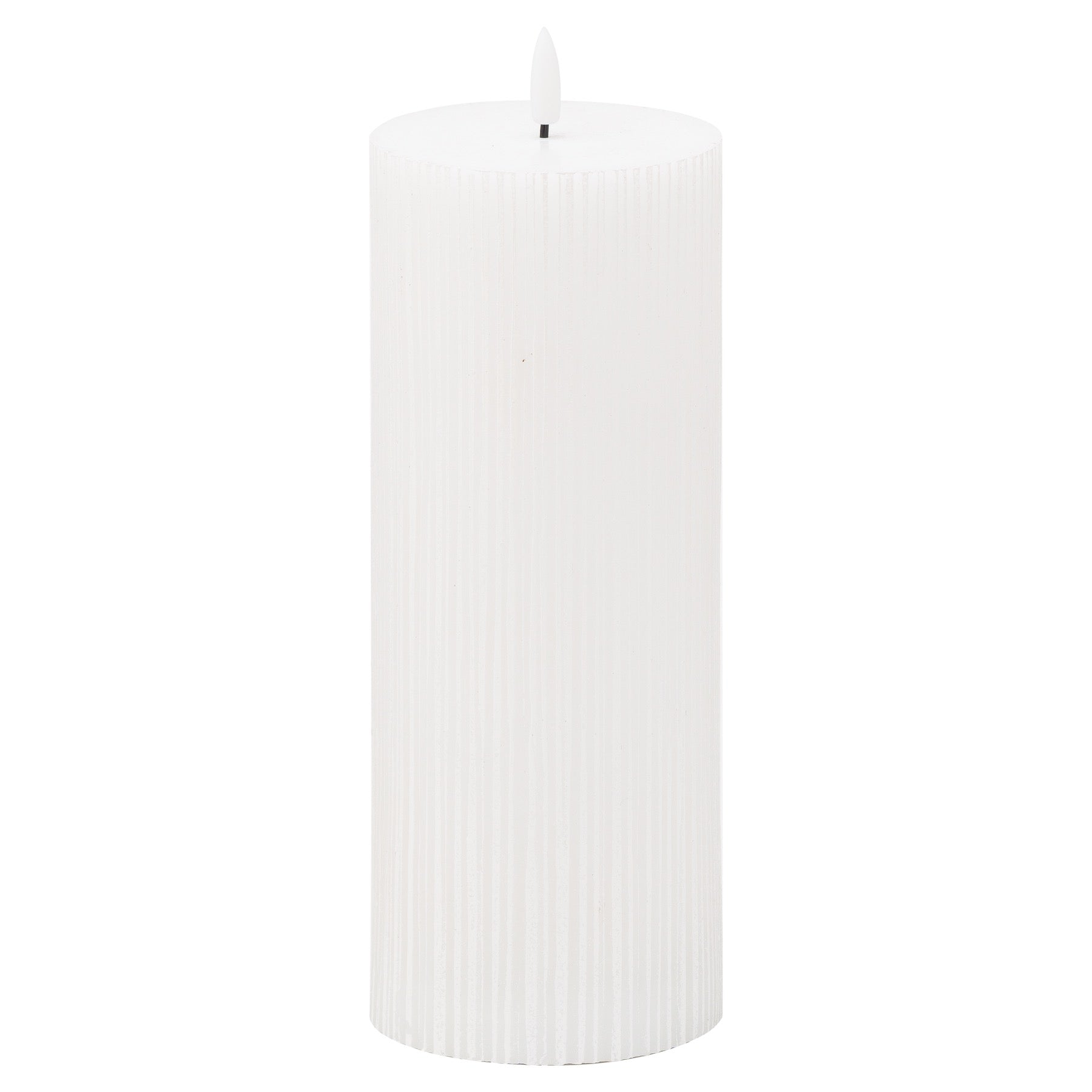 Luxe Collection Natural Glow 3.5x9 Texture Ribbed LED Candle image 0