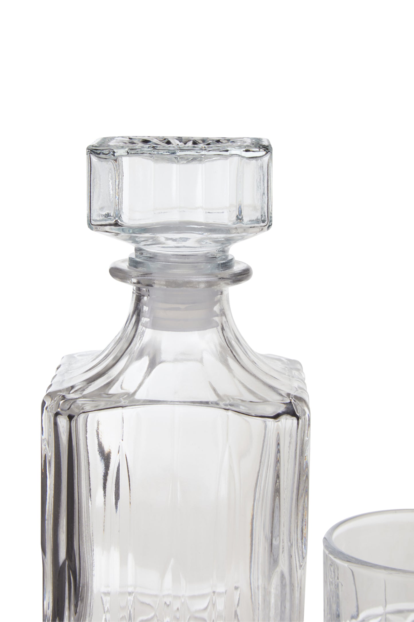 Dayla Diamond Pattern Decanter With Four Glasses image 2