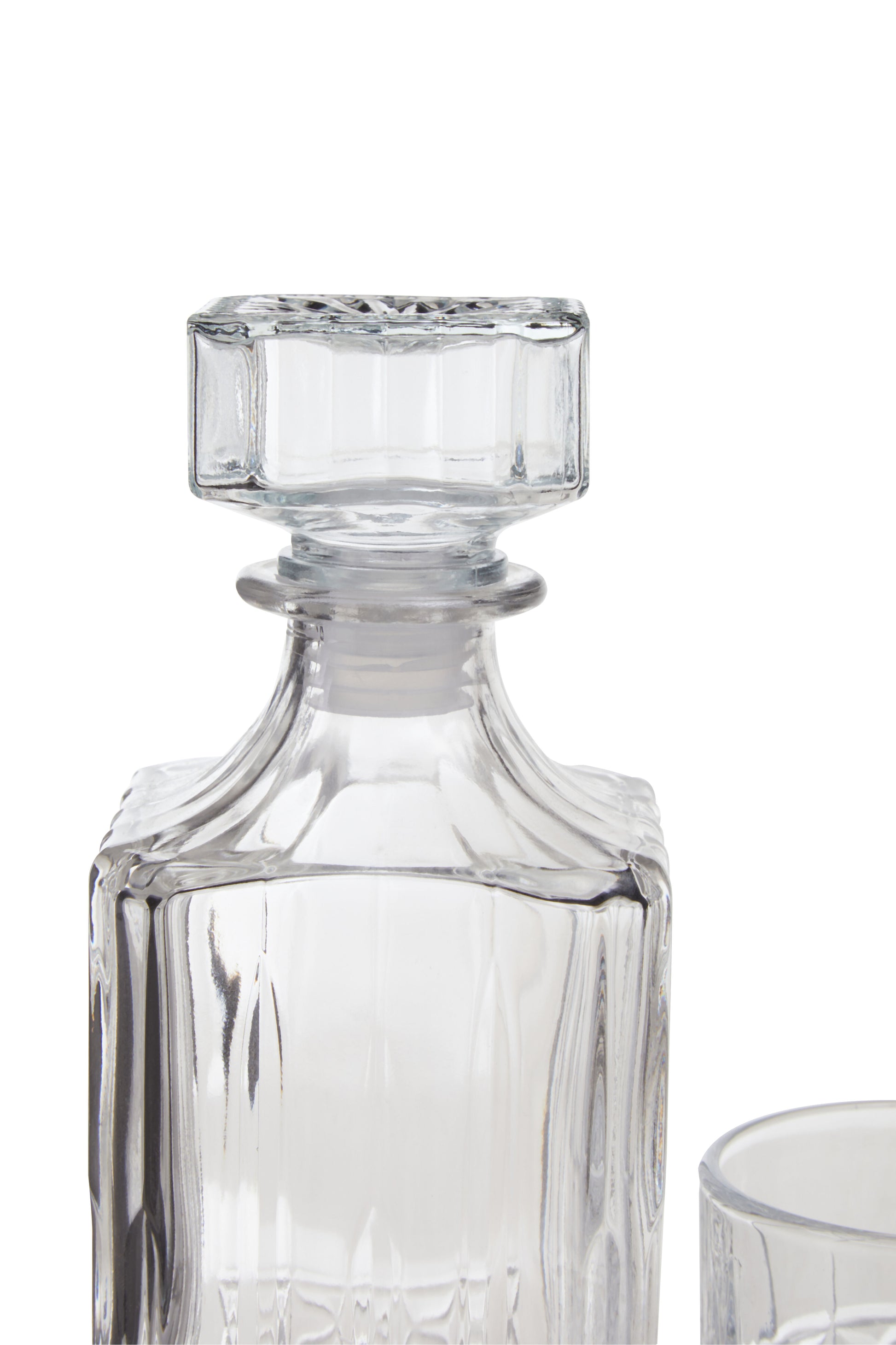 Dayla Diamond Pattern Decanter With Four Glasses image 2