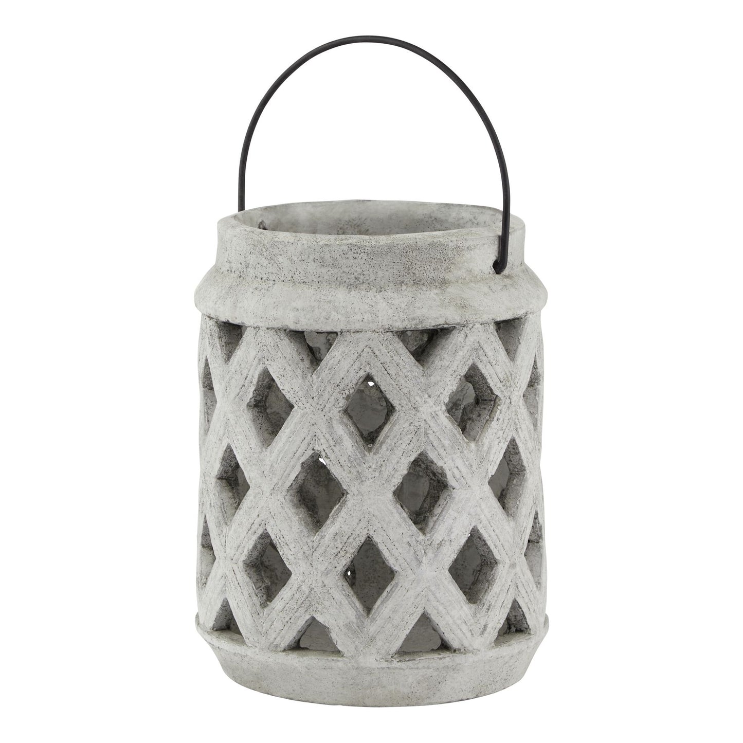 Athena Stone Large Lattice Lantern image 0
