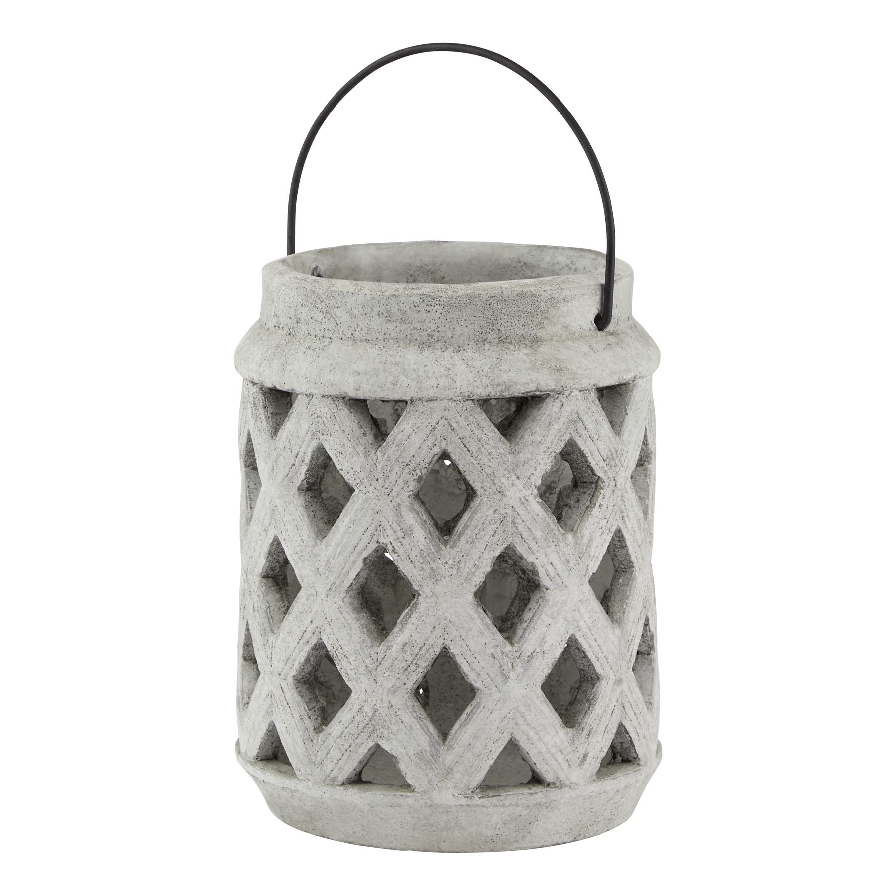 Athena Stone Large Lattice Lantern image 0