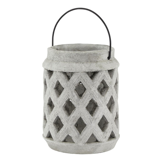 Athena Stone Large Lattice Lantern image 0