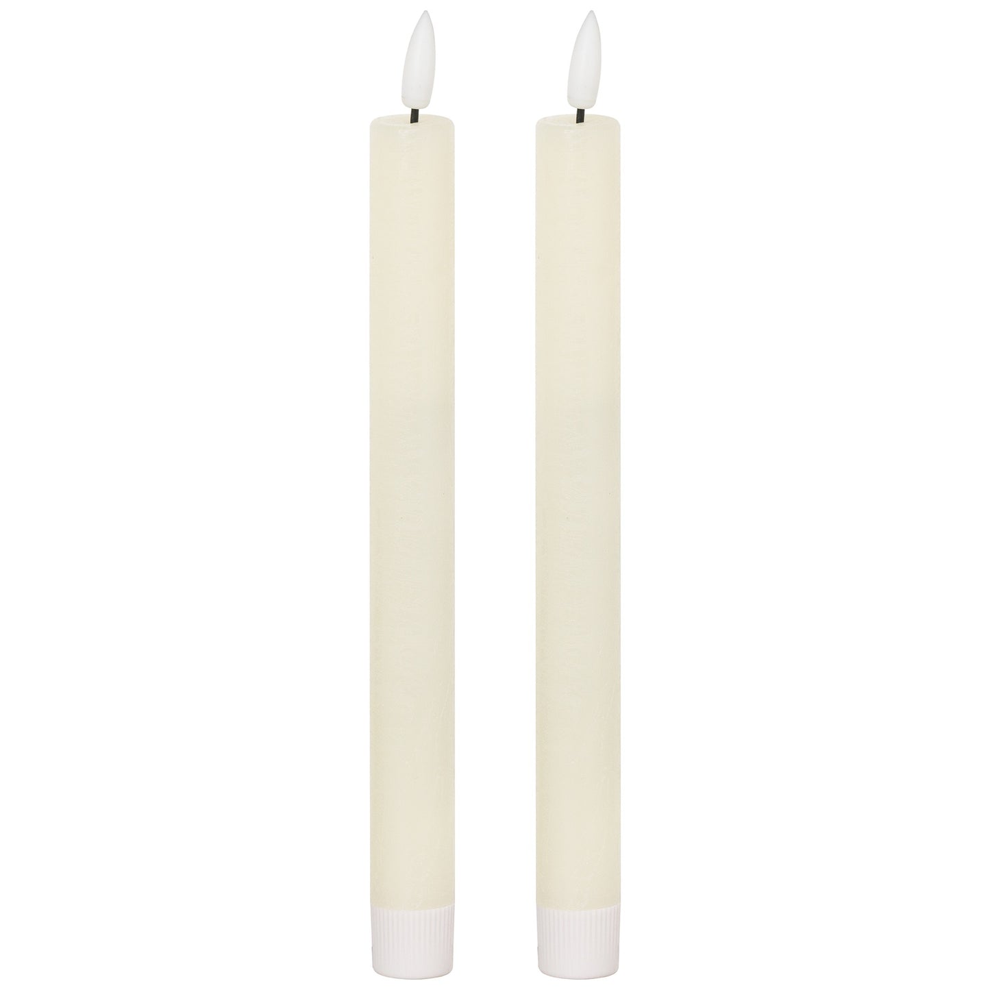 Luxe Collection Natural Glow S/ 2 Ivory LED Dinner Candles image 0