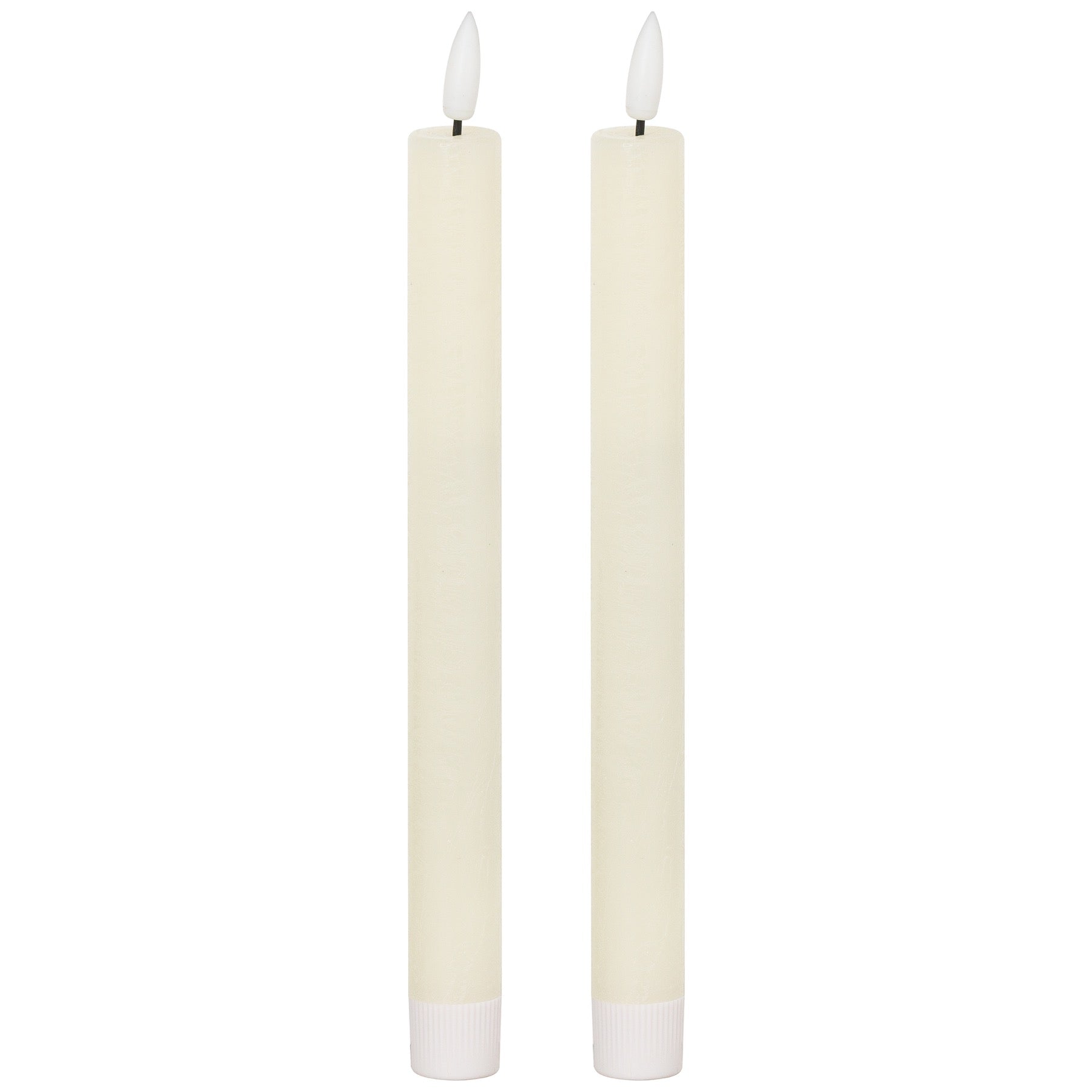 Luxe Collection Natural Glow S/ 2 Ivory LED Dinner Candles image 0