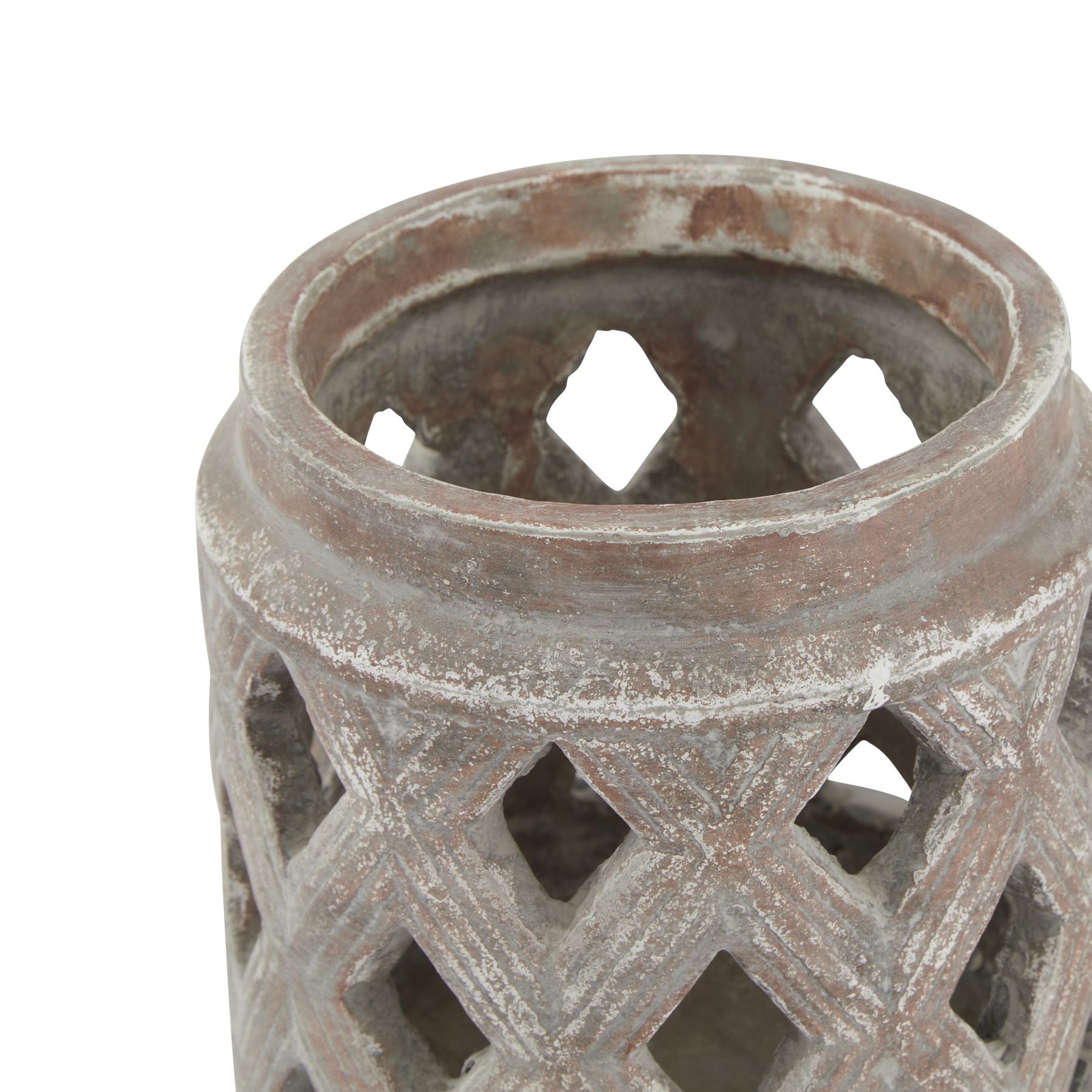 Siena Brown Lattice Lantern image 1