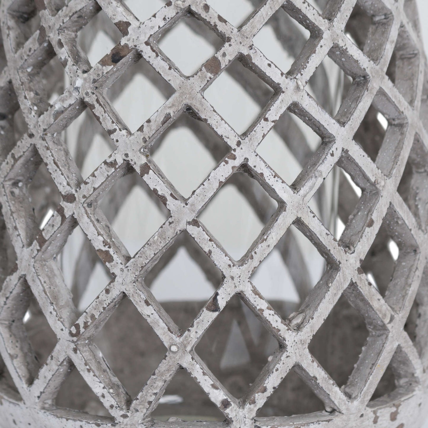Large Conical Ceramic Lattice Hurricane Lantern image 1