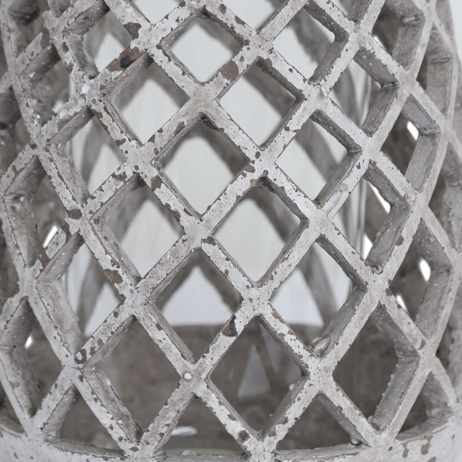 Large Conical Ceramic Lattice Hurricane Lantern image 1