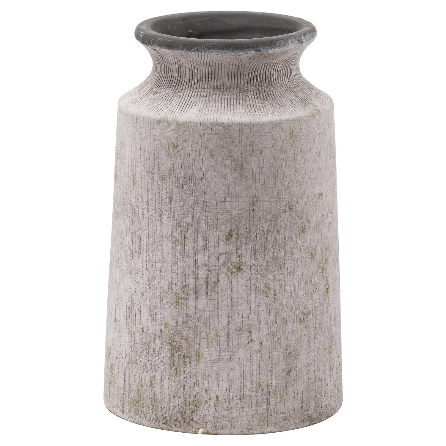 Bloomville Urn Grey Rustic Stone Floral Vase image 1