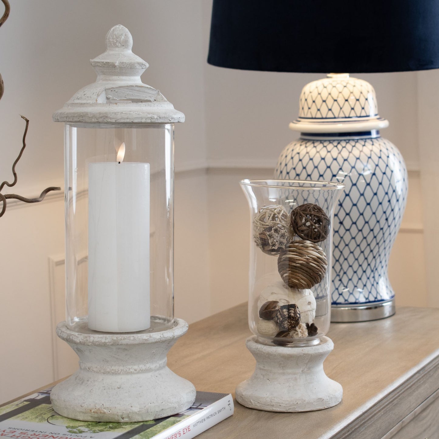 Stone Based Hurricane Lantern image 1