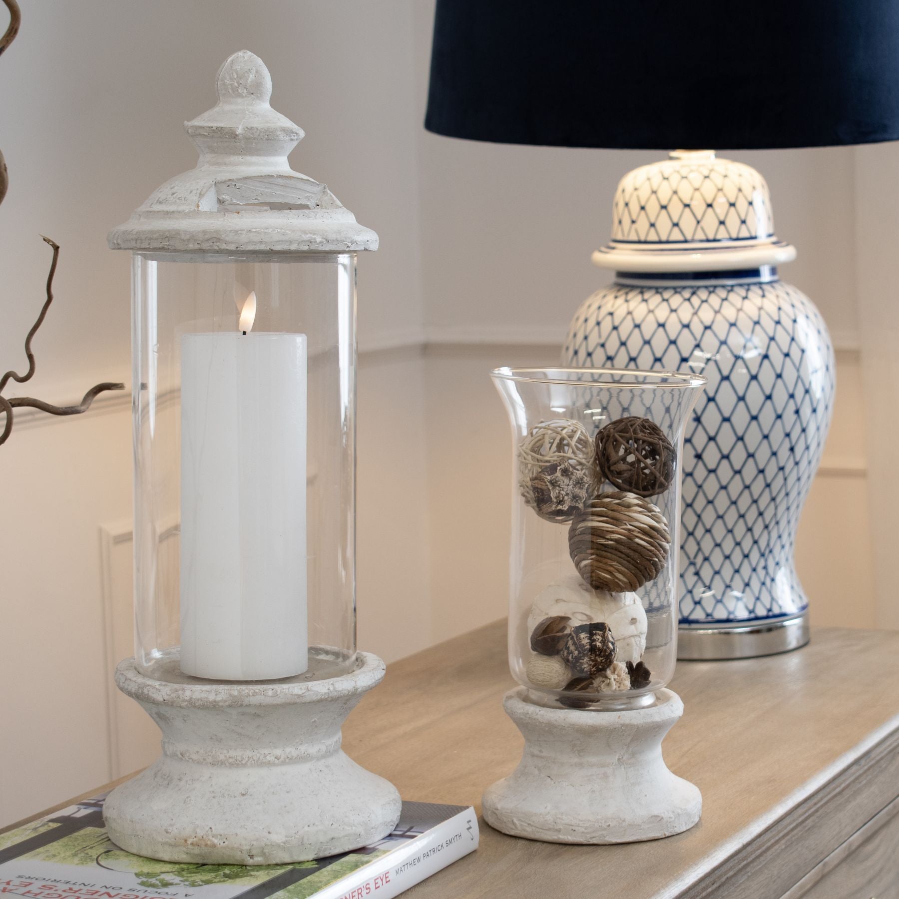 Stone Based Hurricane Lantern image 1