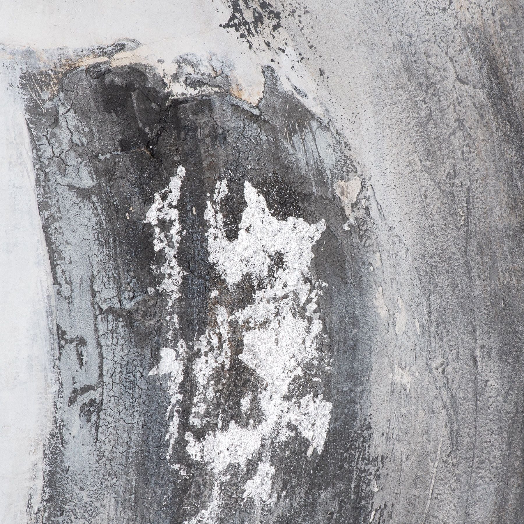 Galaxy Silver And Grey Hand Painted Canvas image 2