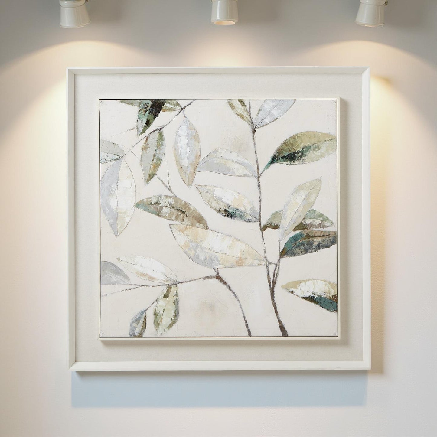Dolce Dapple Leaf Framed Painting On Canvas image 1
