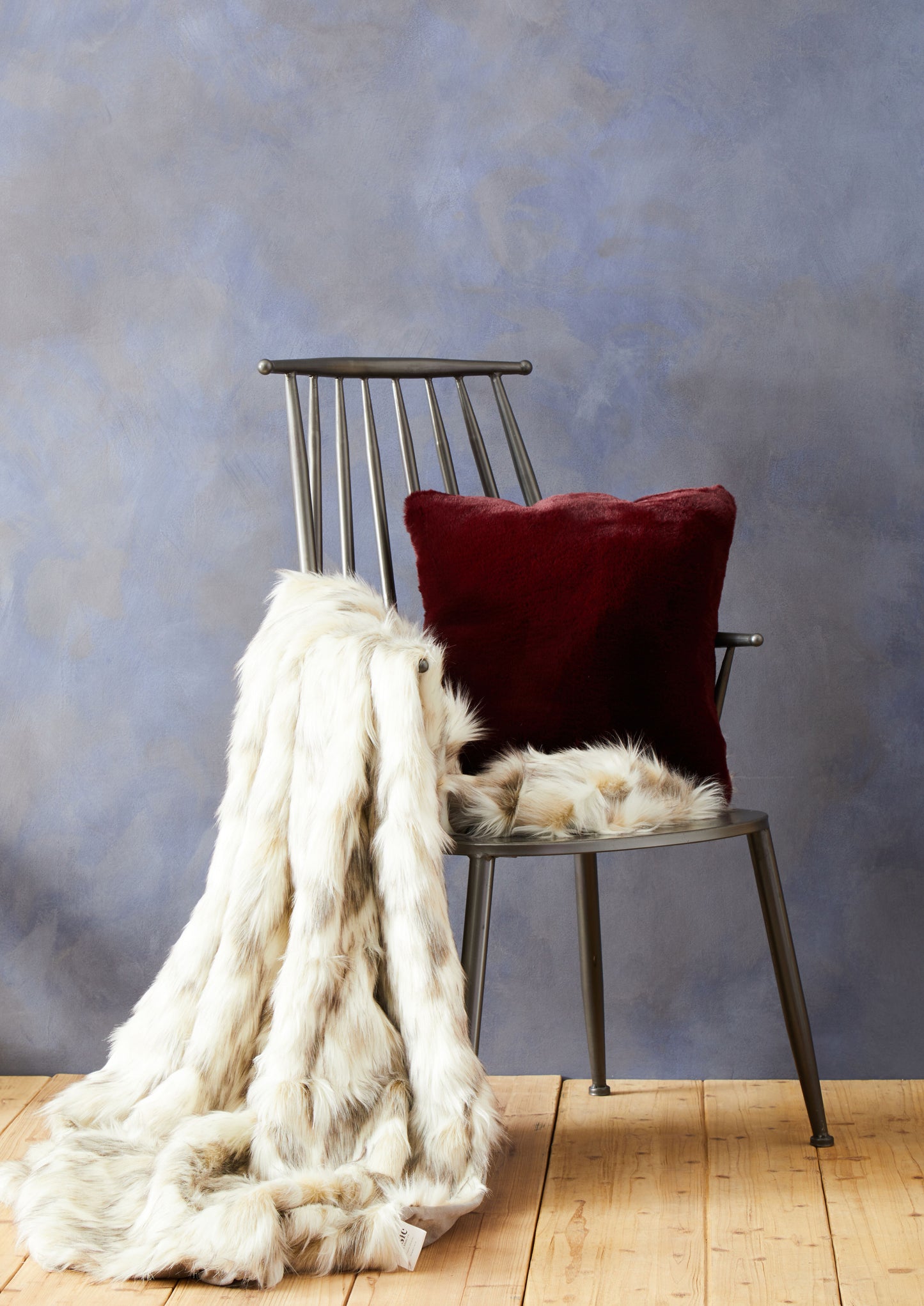 Bosie Lamina Natural Faux Fur Throw image 3
