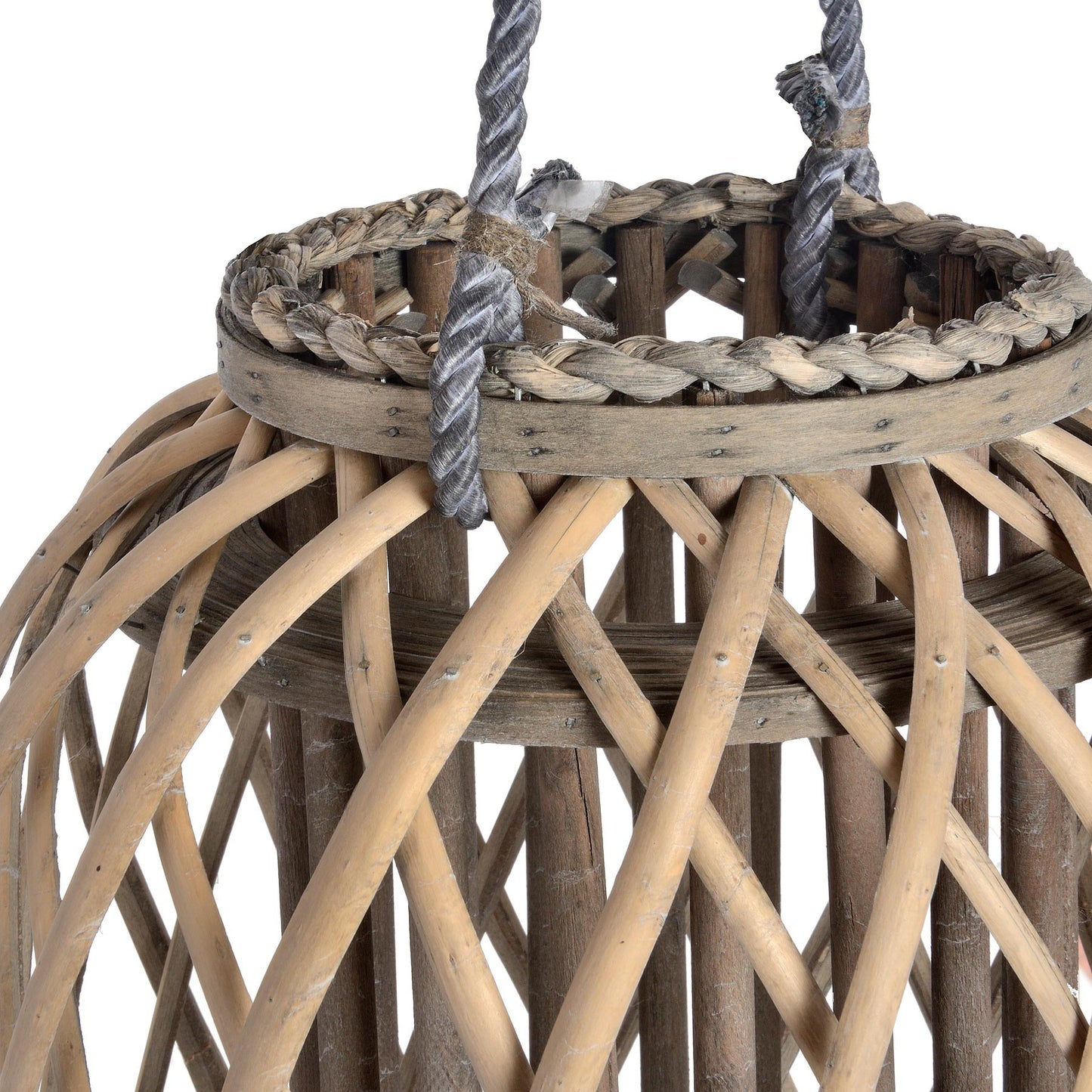 Large Standing Wicker Lantern image 2