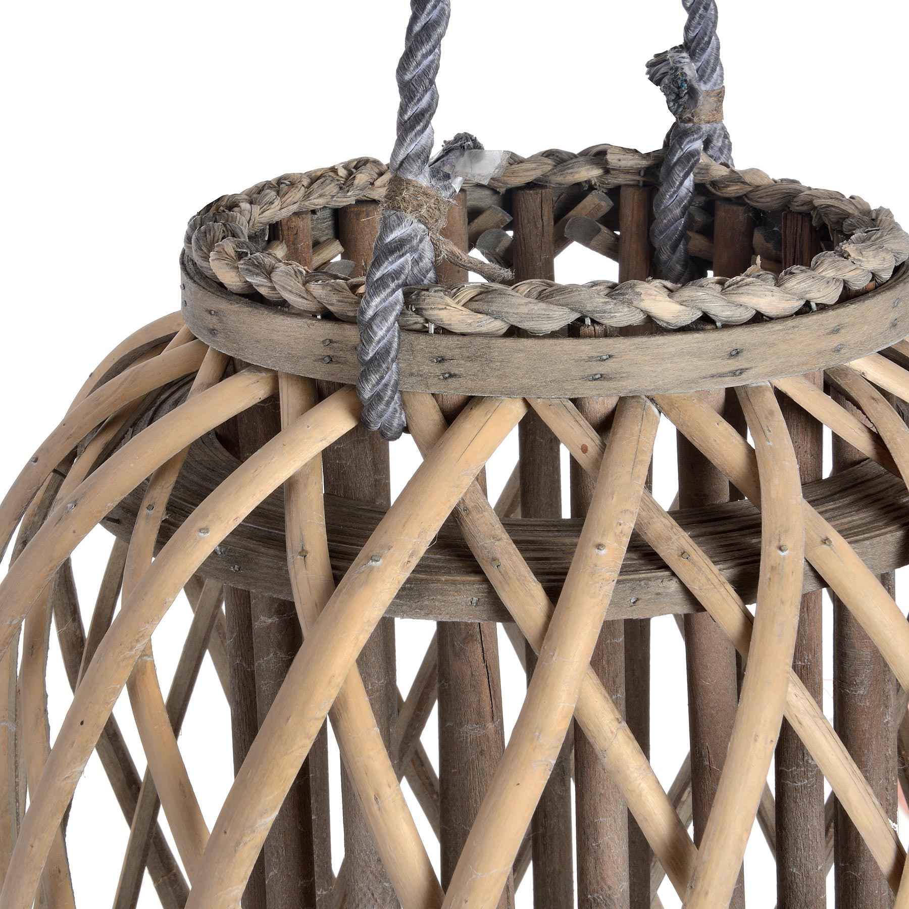 Large Standing Wicker Lantern image 2