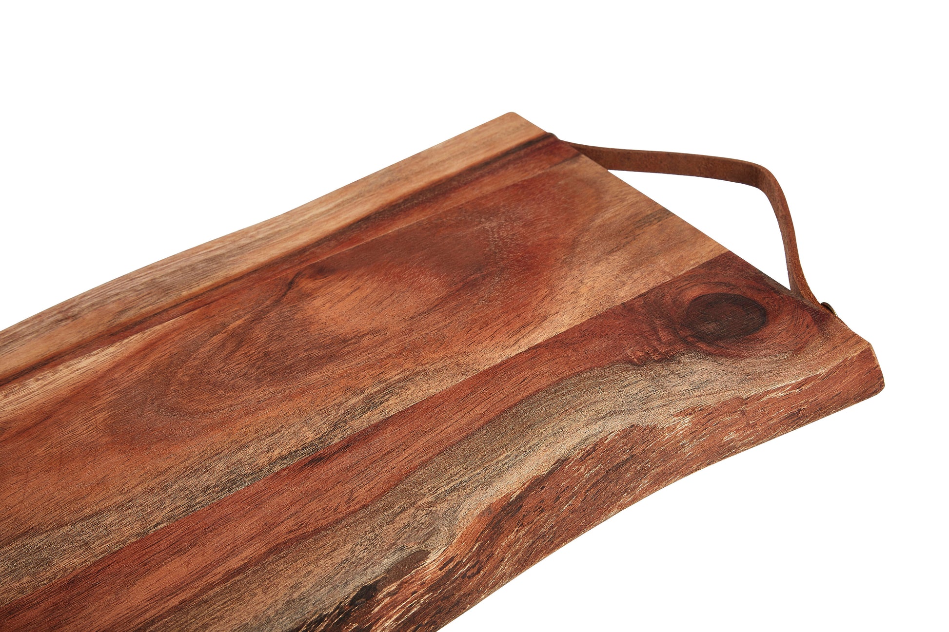 Socorro Acacia Wood Chopping And Serving Board with Oil Finish with Handle image 1