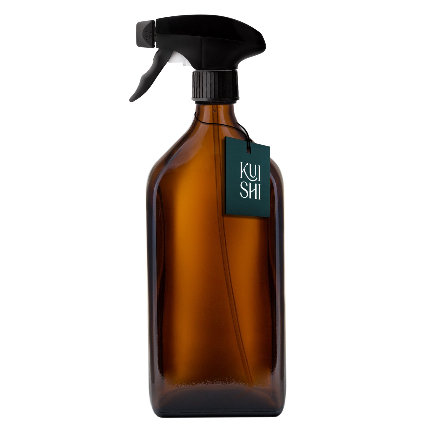 Amber Glass Rectangle  Kitchen/Utility Spray Bottle