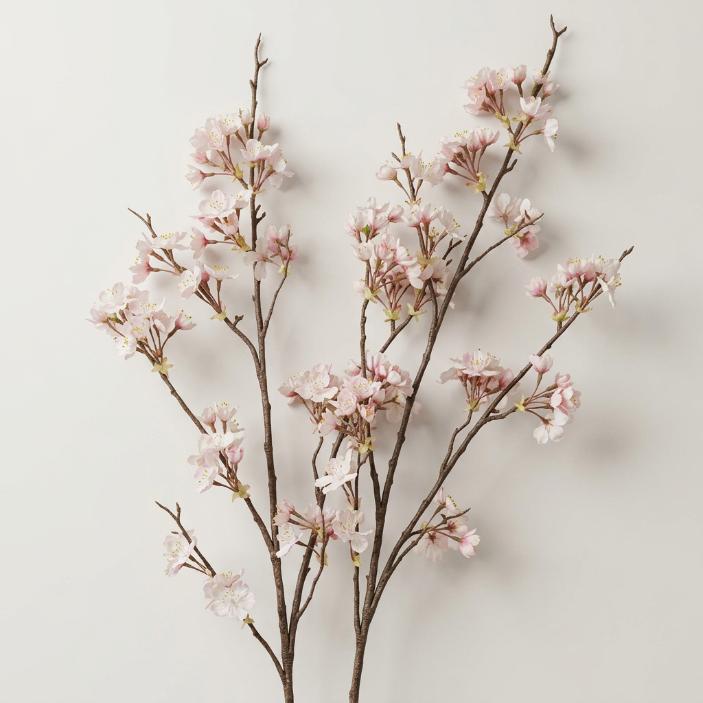 Pink Long Stem Artificial Cherry Blossom Spray 100cm