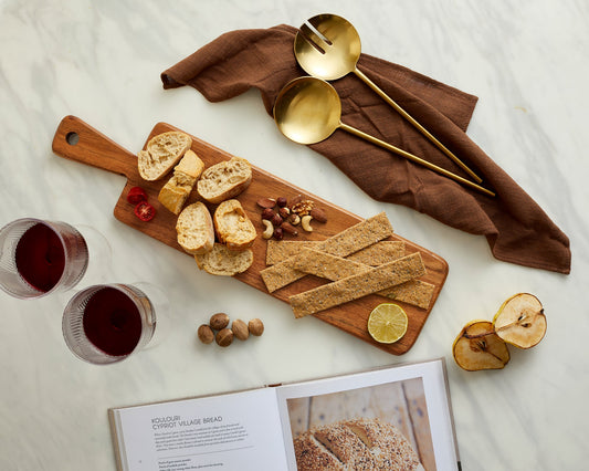 Malli Acacia Wood Serving Board with Handle 48cm