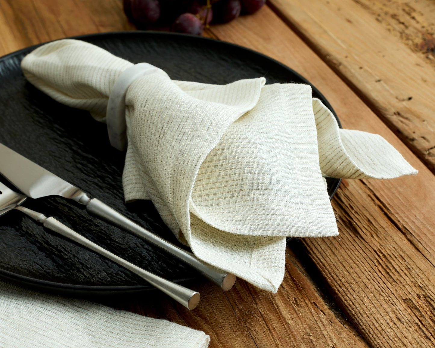 Bree Polished Marble Napkin Rings Set of 4