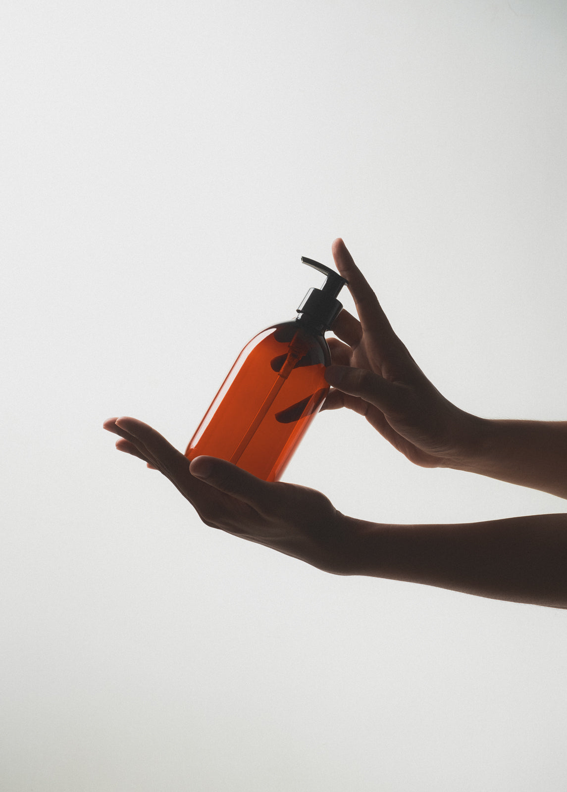 Amber Plastic Pump Bottle - Various Sizes
