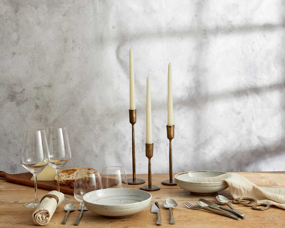 Moss Brass Napkin Rings Gold - Set of 4