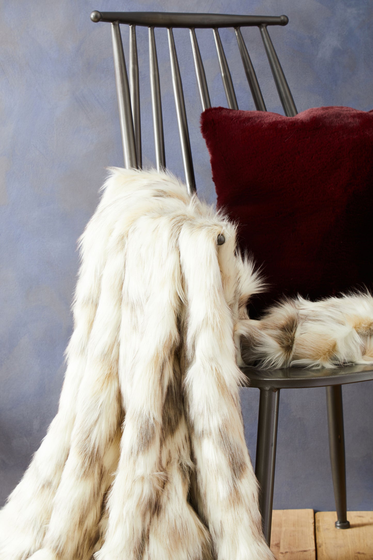 Bosie Lamina Natural Faux Fur Throw image 4