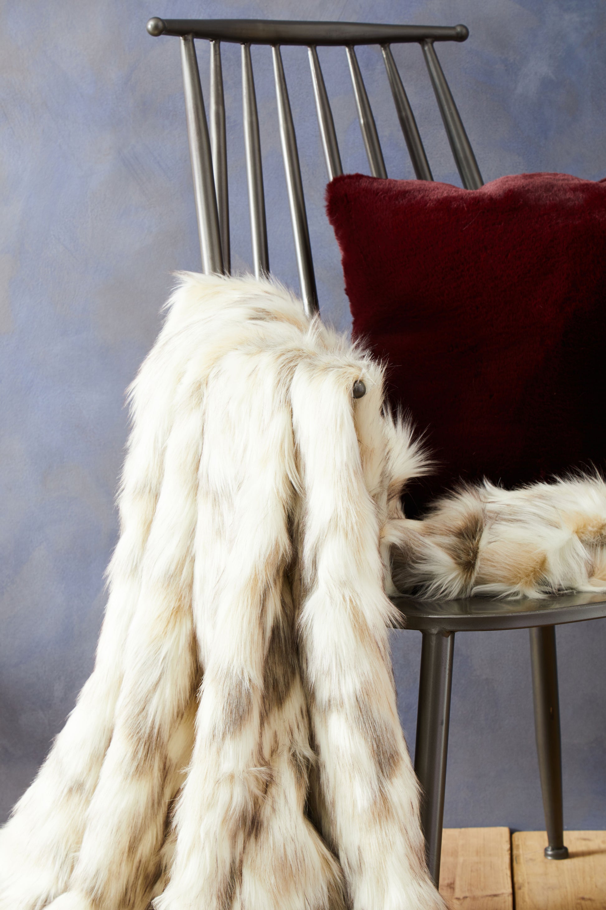 Bosie Lamina Natural Faux Fur Throw image 4