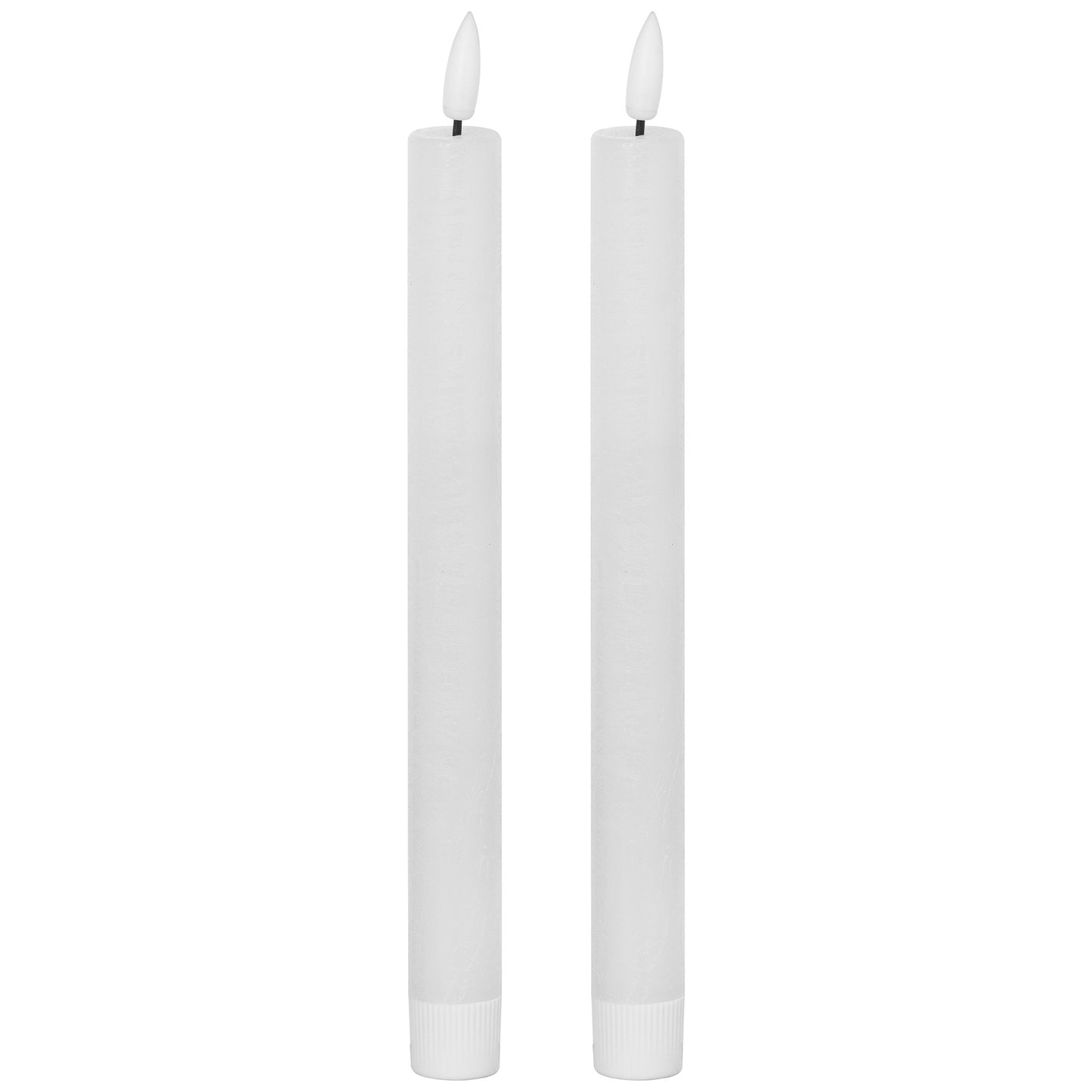 Luxe Collection Natural Glow S/ 2 White LED Dinner Candles image 0