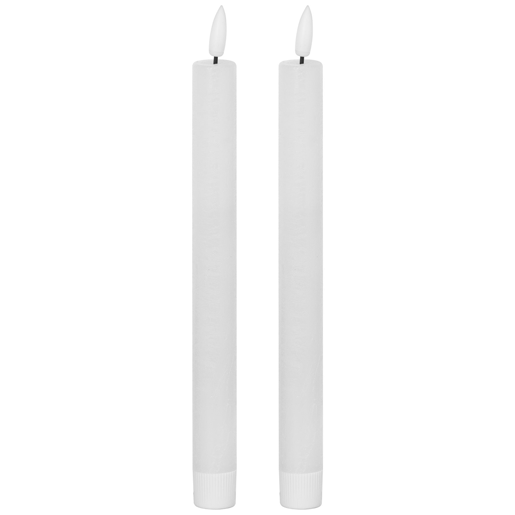 Luxe Collection Natural Glow S/ 2 White LED Dinner Candles image 0