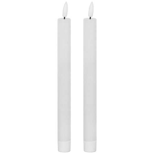 Luxe Collection Natural Glow S/ 2 White LED Dinner Candles image 0