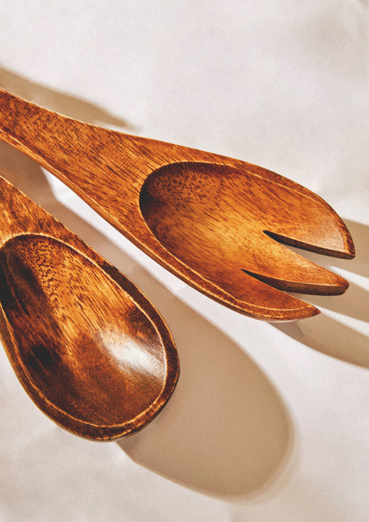 Kora Acacia Large Salad Servers image 3