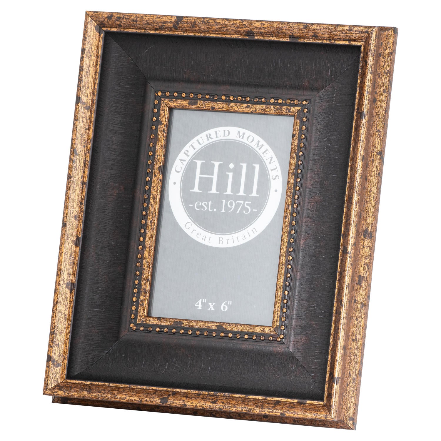Black  Antique Gold Beaded 4X6 Photo Frame image 0
