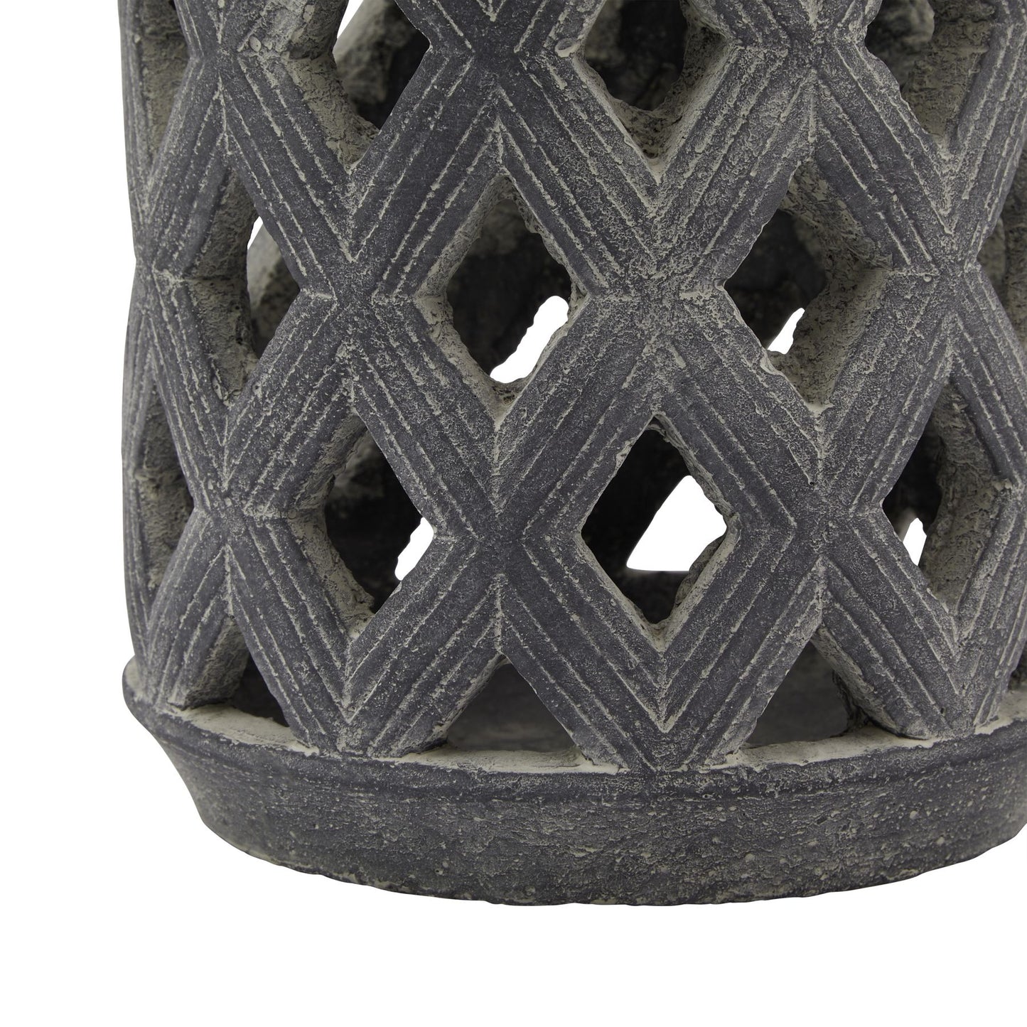 Amalfi Grey Large Lattice Lantern image 2