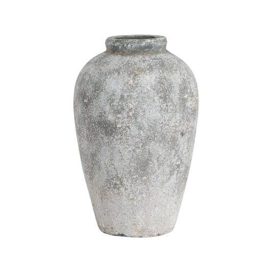 Aged Stone Tall Grey Rustic Ceramic Vase image 0