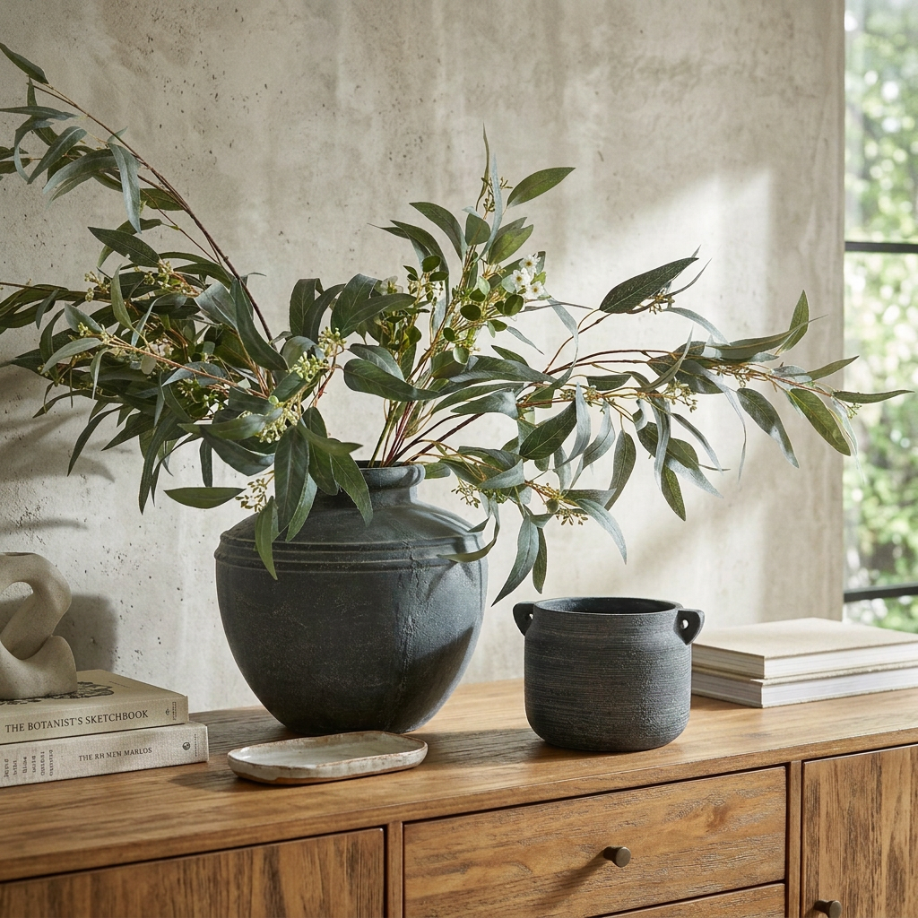 Amalfi Grey Mediterranean Style Ceramic Water Pot