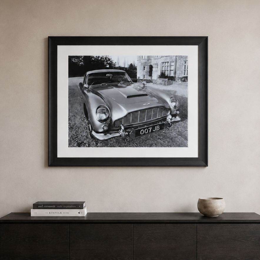 Extra Large 007 Aston Martin Framed Print 116 x 136cm