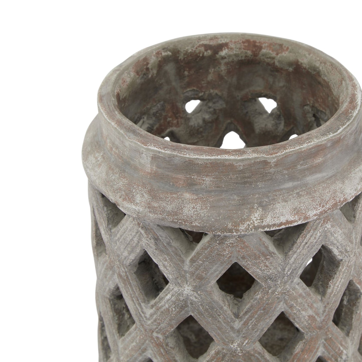 Siena Brown Large Lattice Lantern image 1