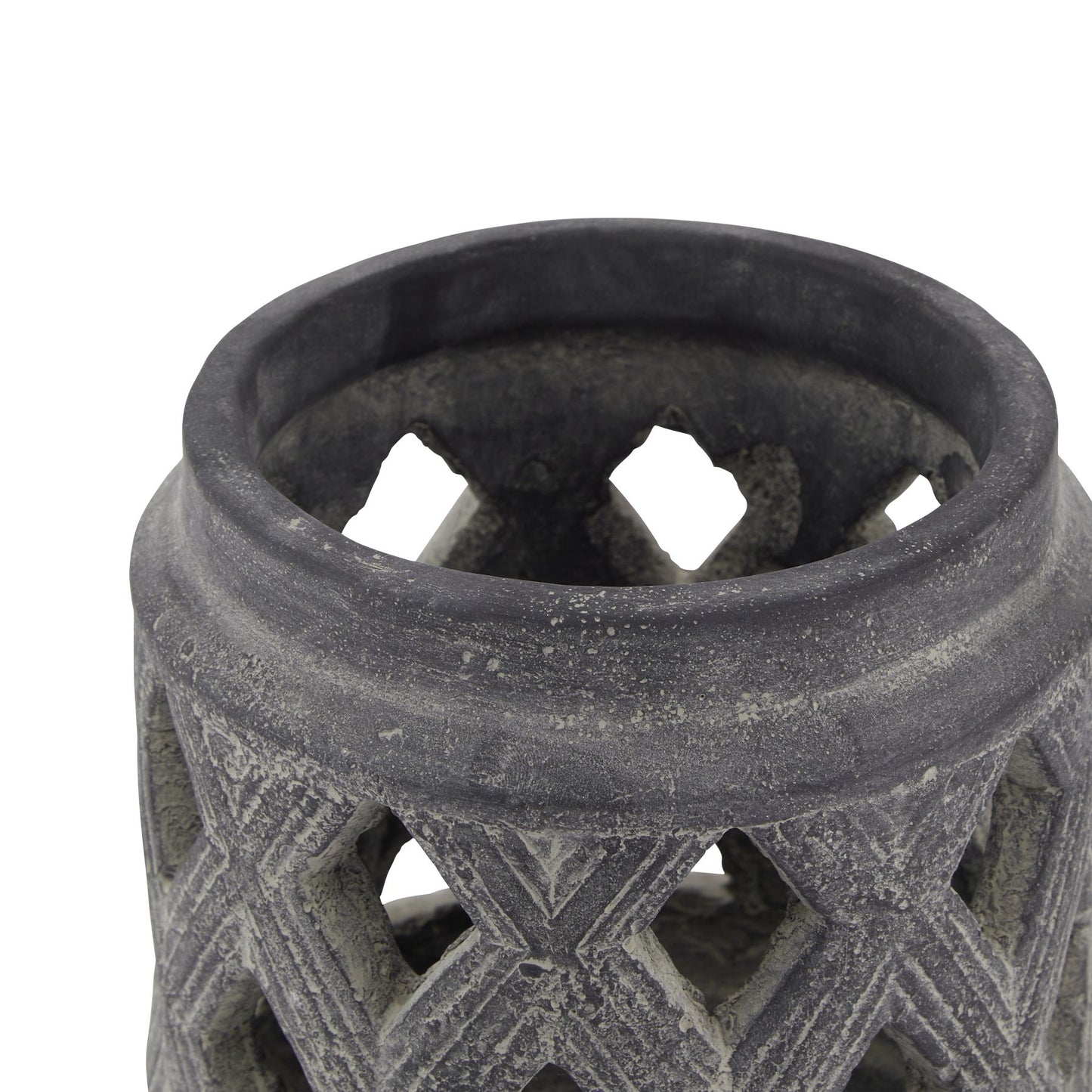 Amalfi Grey Lattice Lantern image 1