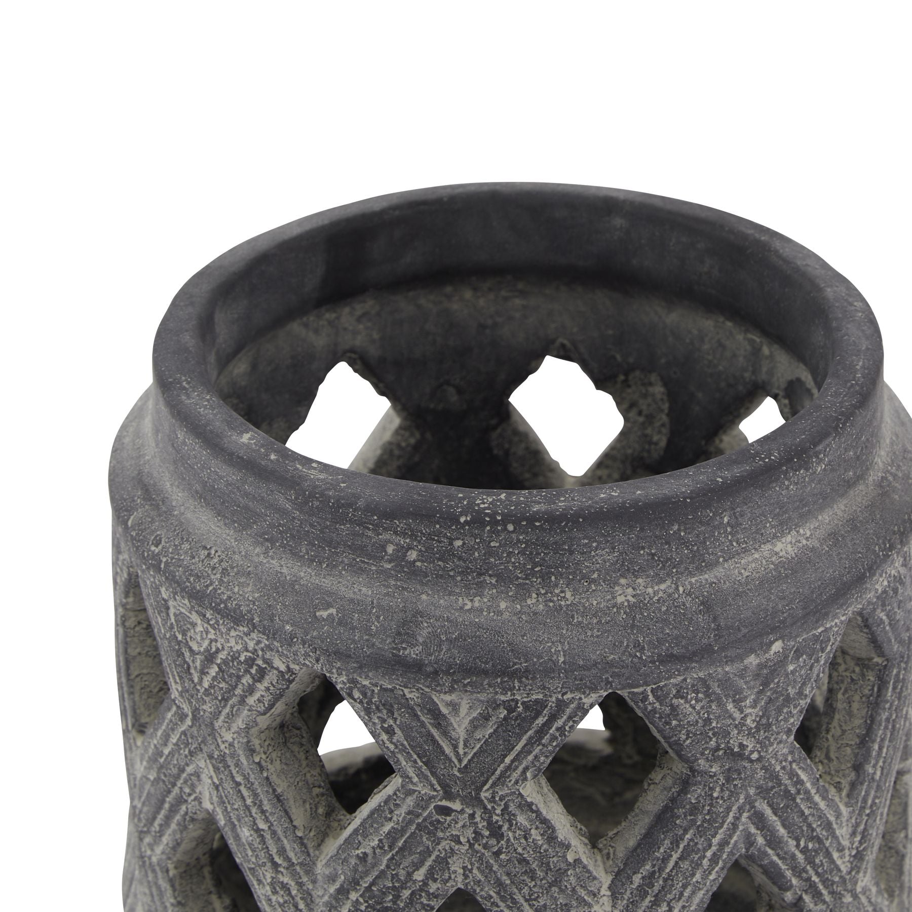 Amalfi Grey Lattice Lantern image 1