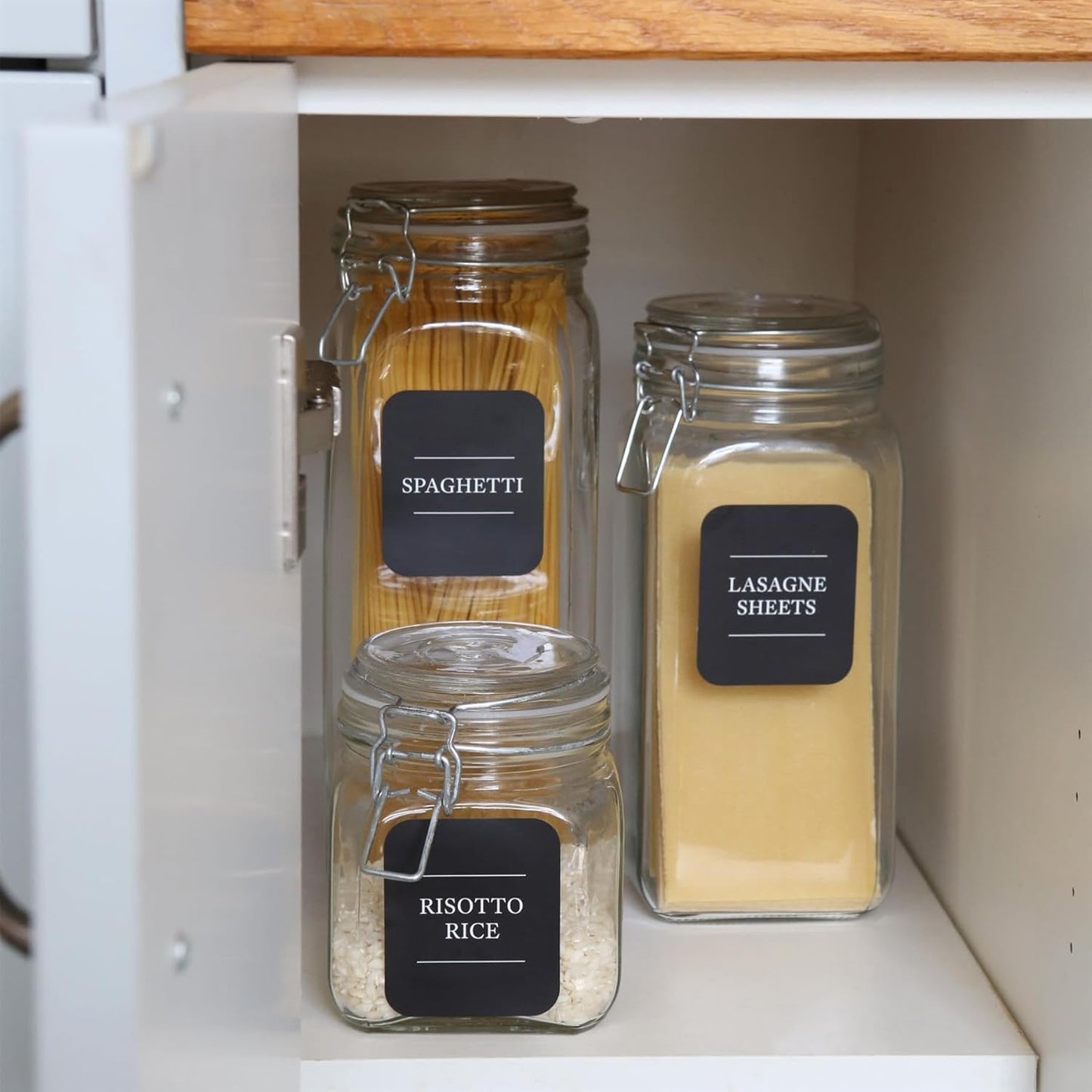 Kitchen, Utility & Pantry Storage Jar Labels - Pack of 36 Labels
