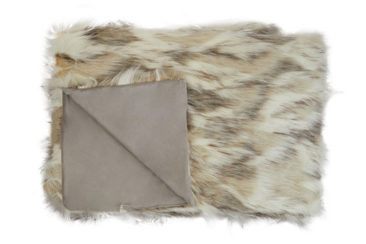 Bosie Lamina Natural Faux Fur Throw image 0