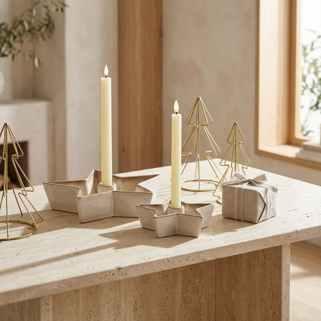 Large Solace Star Taper Candle Holder 25cm