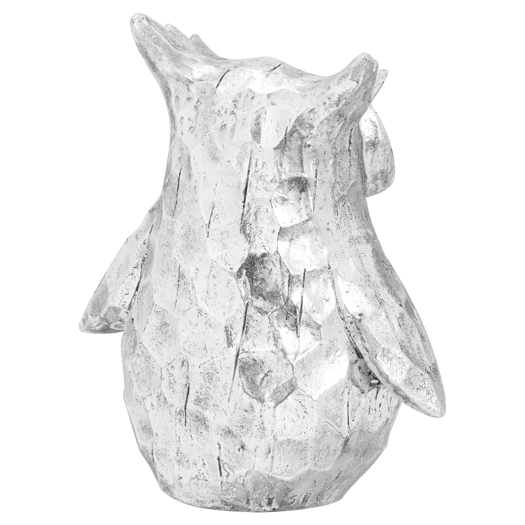 Olive The Large Silver Ceramic Owl image 1