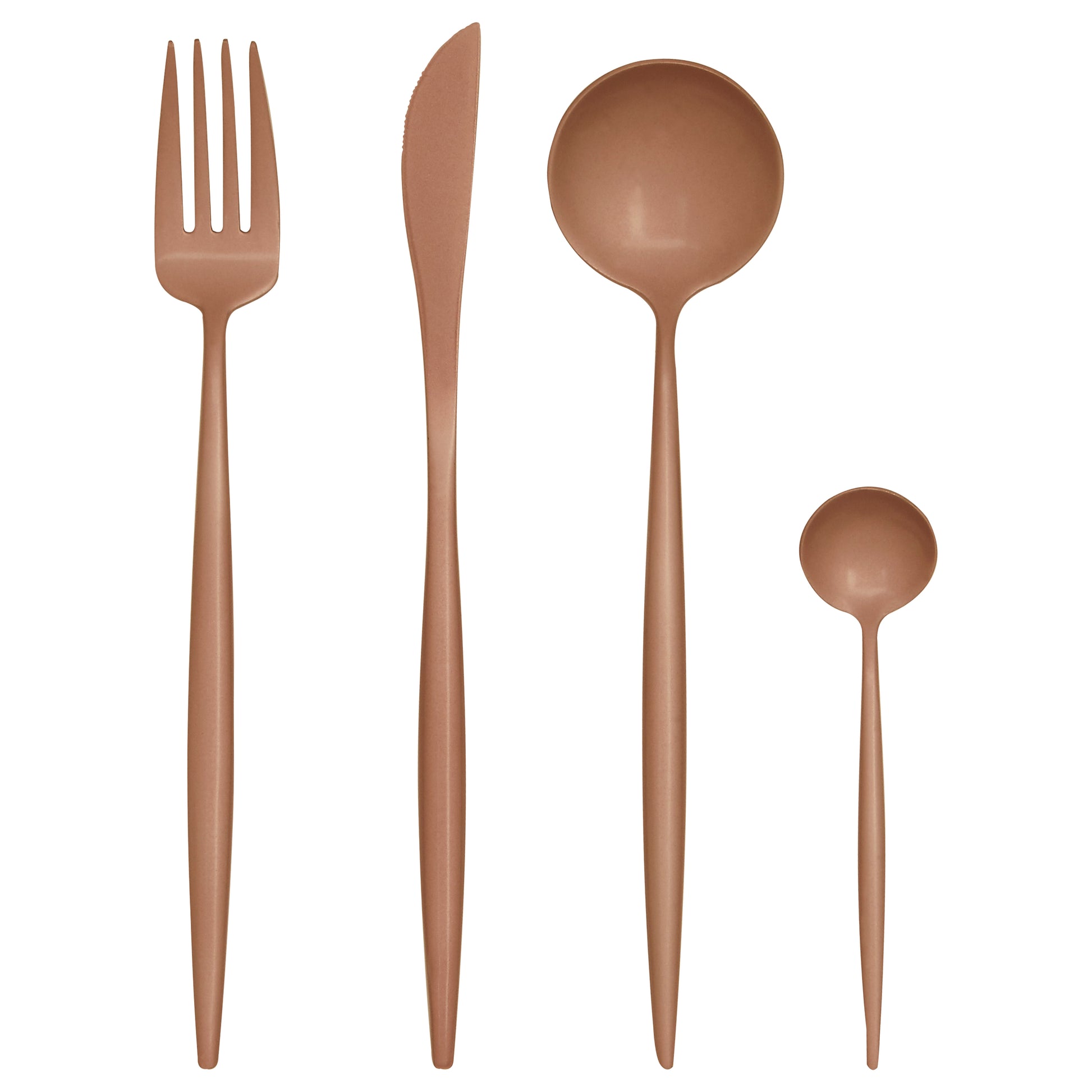 Avie 16 Pc Matte Pink Finish Cutlery Set image 0