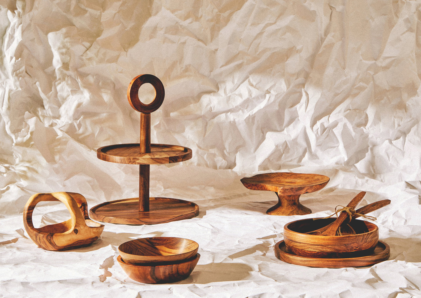 Kora Acacia Large Salad Servers image 4