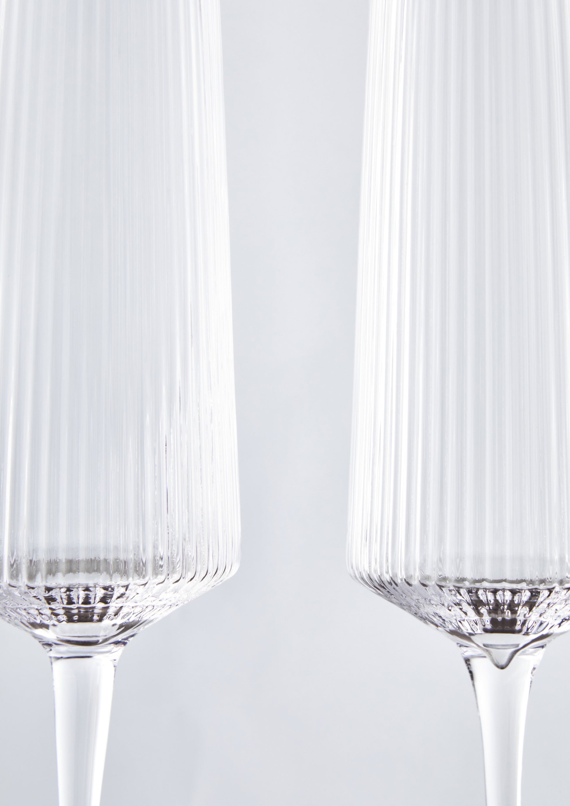 Eldon Set of Four Ribbed Champagne Glasses image 2